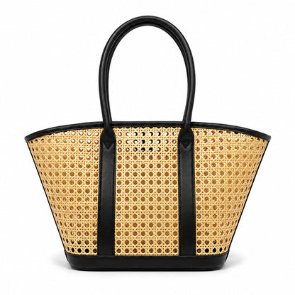 Elegante Geflochtene Rattan Tote Bag