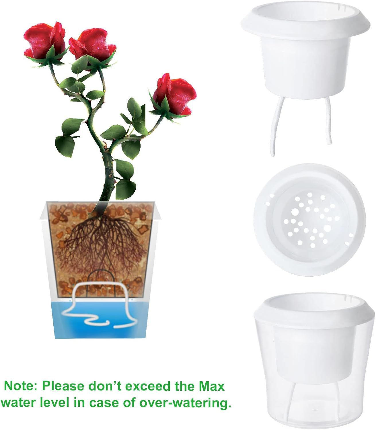 Selbstbewässernder Blumentopf-Set Brehn