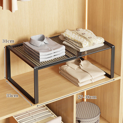Verstellbarer Metall Kleiderschrank Regal Hebeorganisator