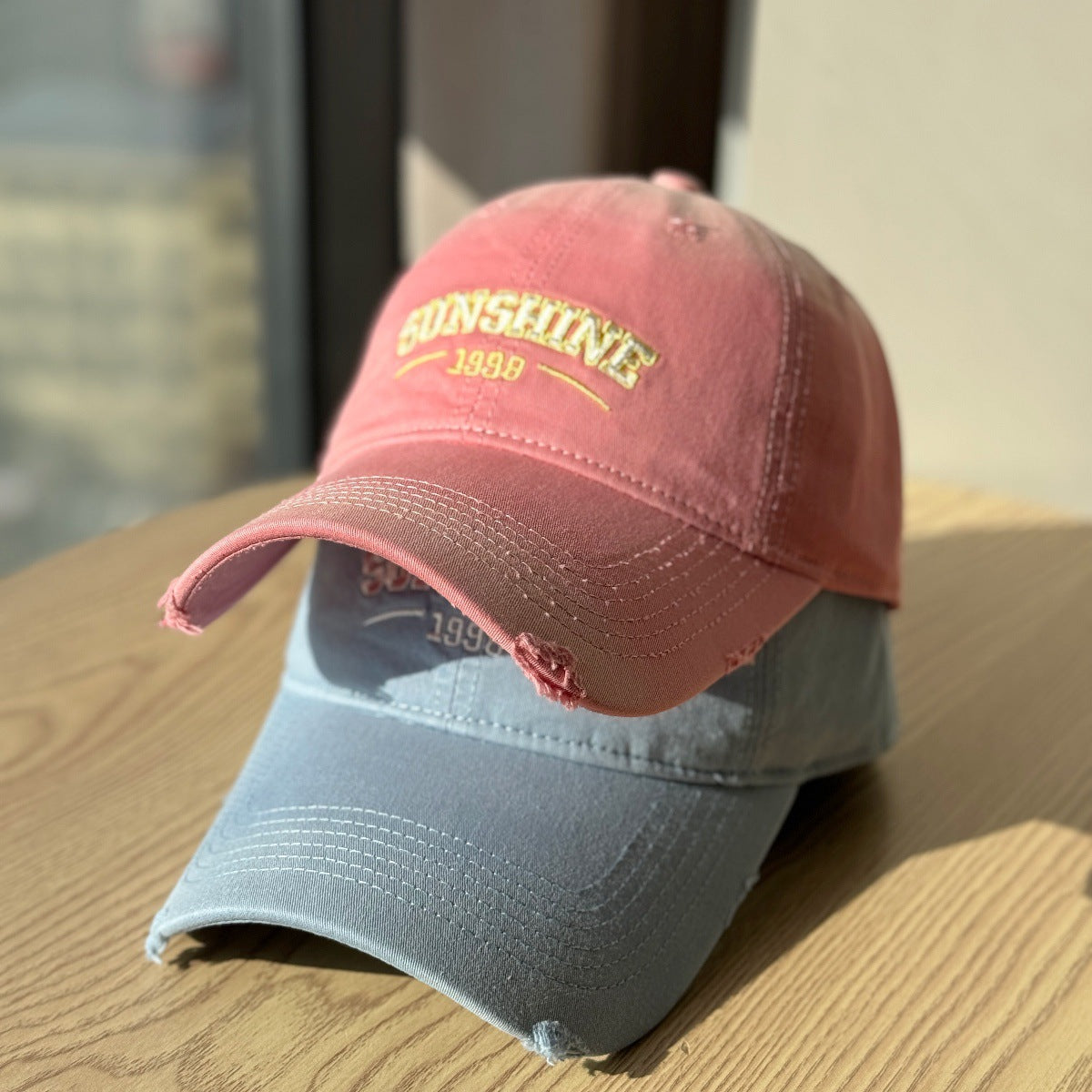Damen Casual Zerrissene Baseballmütze Brehn