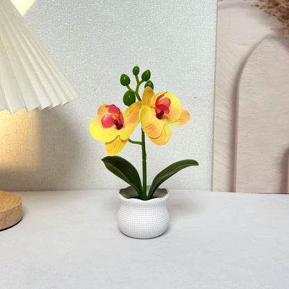 Elegante künstliche Orchideenpflanzenanordnung für die Wohnkultur-Darstellung