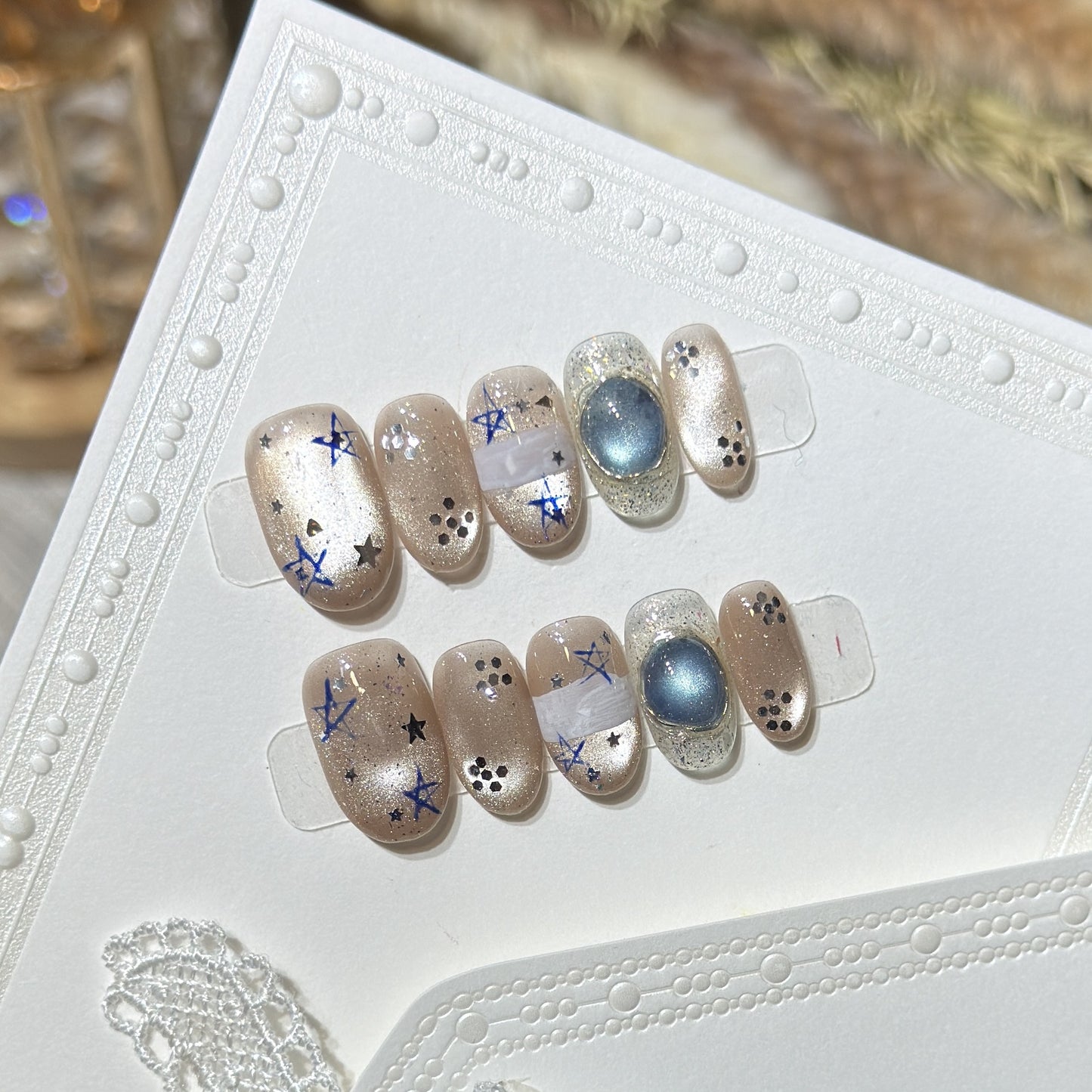Himmelsinspiriertes Press-On Nagelset Brehn