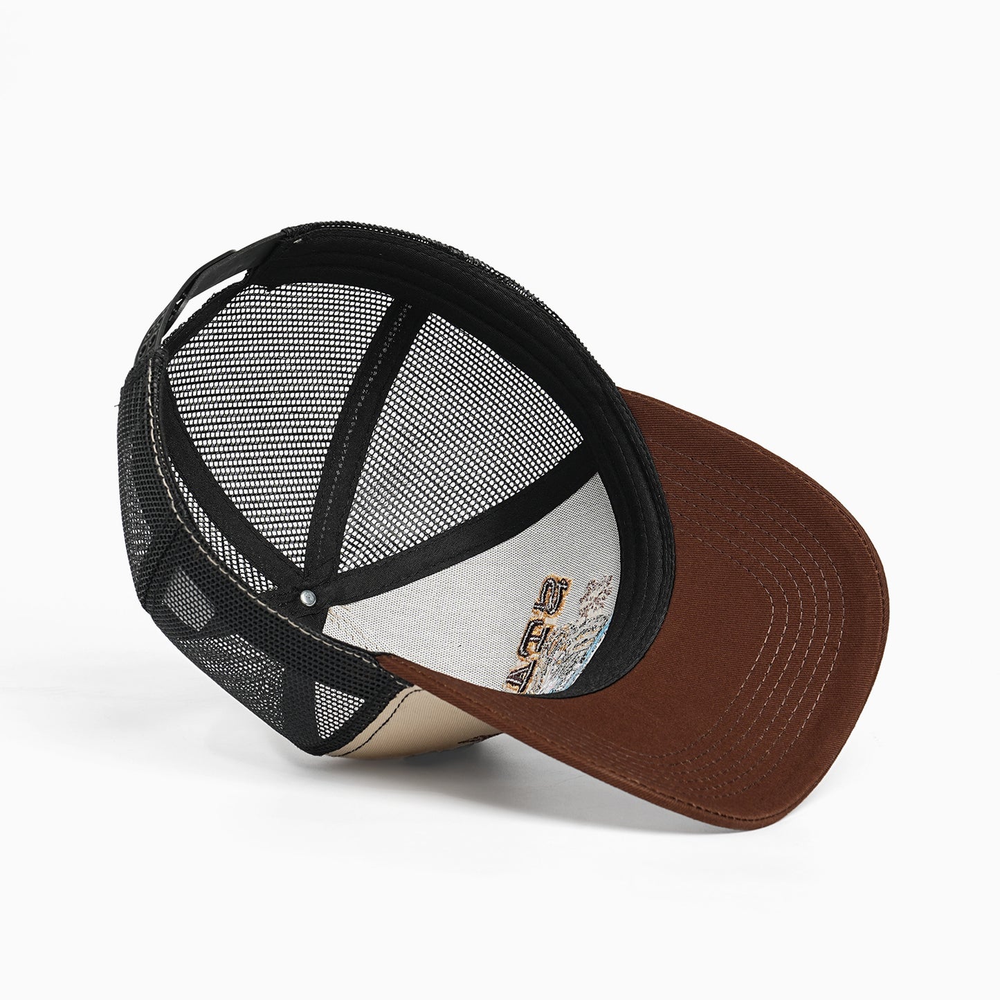 Damen Trucker Cap mit großem Stickmotiv Brehn