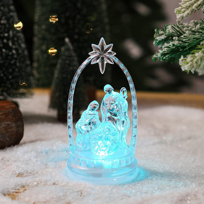 Beleuchtete Weihnachtskrippe mit LED-Effekten Brehn