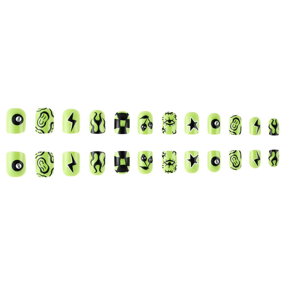 Künstlerische Grafik Press-On Nägel Brehn