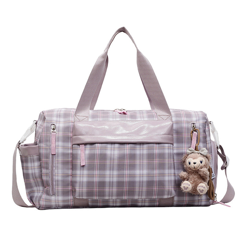 Schickes Karomuster Wochenend-Duffle Brehn