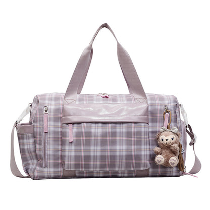 Schickes Karomuster Wochenend-Duffle Brehn