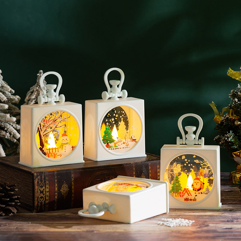 Dekorative Weihnachtslaterne mit LED-Beleuchtung