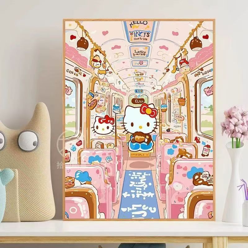 Hello Kitty-Themen Verspielte Wandkunst Brehn