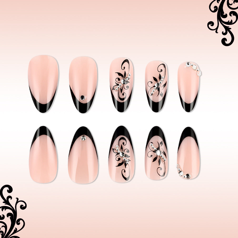 Elegante skulptierte Stiletto Press-On Nägel Brehn