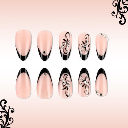 Elegante skulptierte Stiletto Press-On Nägel Brehn
