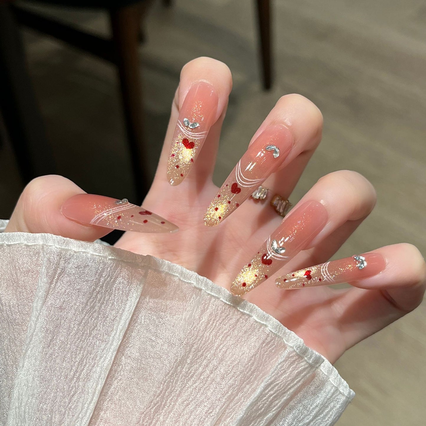 Premium ozean-inspirierte Press-On Nagelerweiterungen Brehn