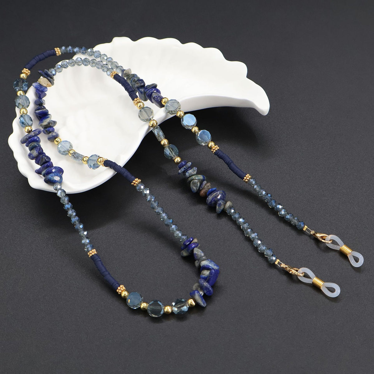 Bohemian Perlen Brillen Kette Brehn