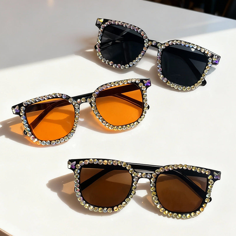 Kristall-verzierte Katzenaugen-Sonnenbrille Brehn