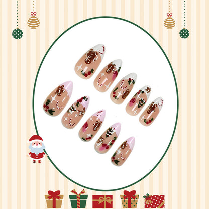 Kunstnagelset mit festlichen Weihnachtsmotiven und Glanz Brehn