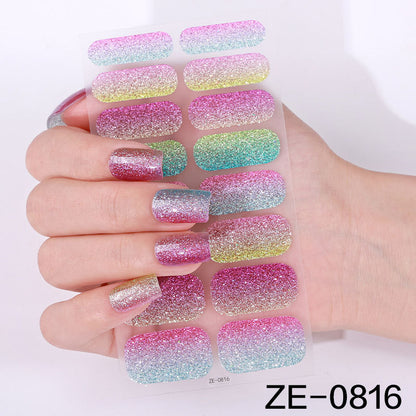 Glitzernde Nagelkunst-Wraps