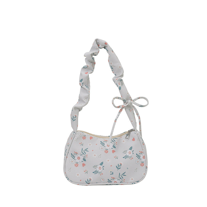 Blumenmuster Schultertasche