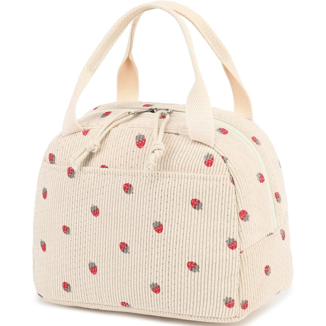Charmante Erdbeer Print Isolierte Lunch Tasche