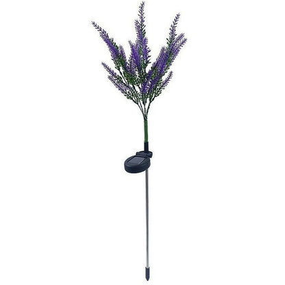 Solarbetriebene simulierte Lavendelblüten Gartenstehleuchten mit stake-montiertem Steuerung Brehn