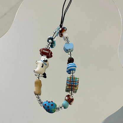 Handgefertigtes Perlencharms-Lanyard Brehn