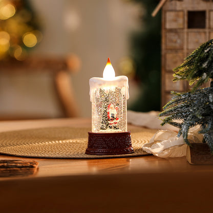 Weihnachtslichte Laterne mit beweglichem Santa-Motiv Brehn