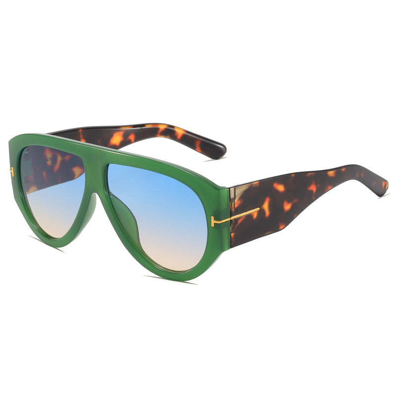 Modebewusste Übergroße Schild-Sonnenbrille Brehn