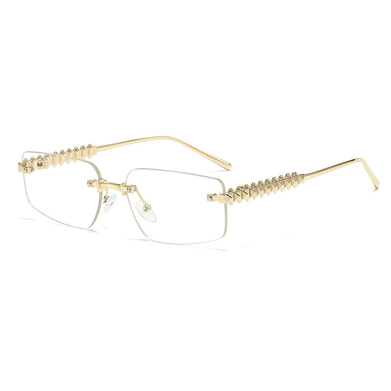 Damen modische rechteckige Brille mit extravaganten Akzenten Brehn
