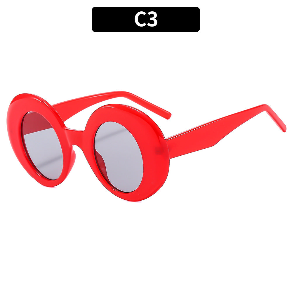 Überdimensionale Rundrahmen-Sonnenbrille