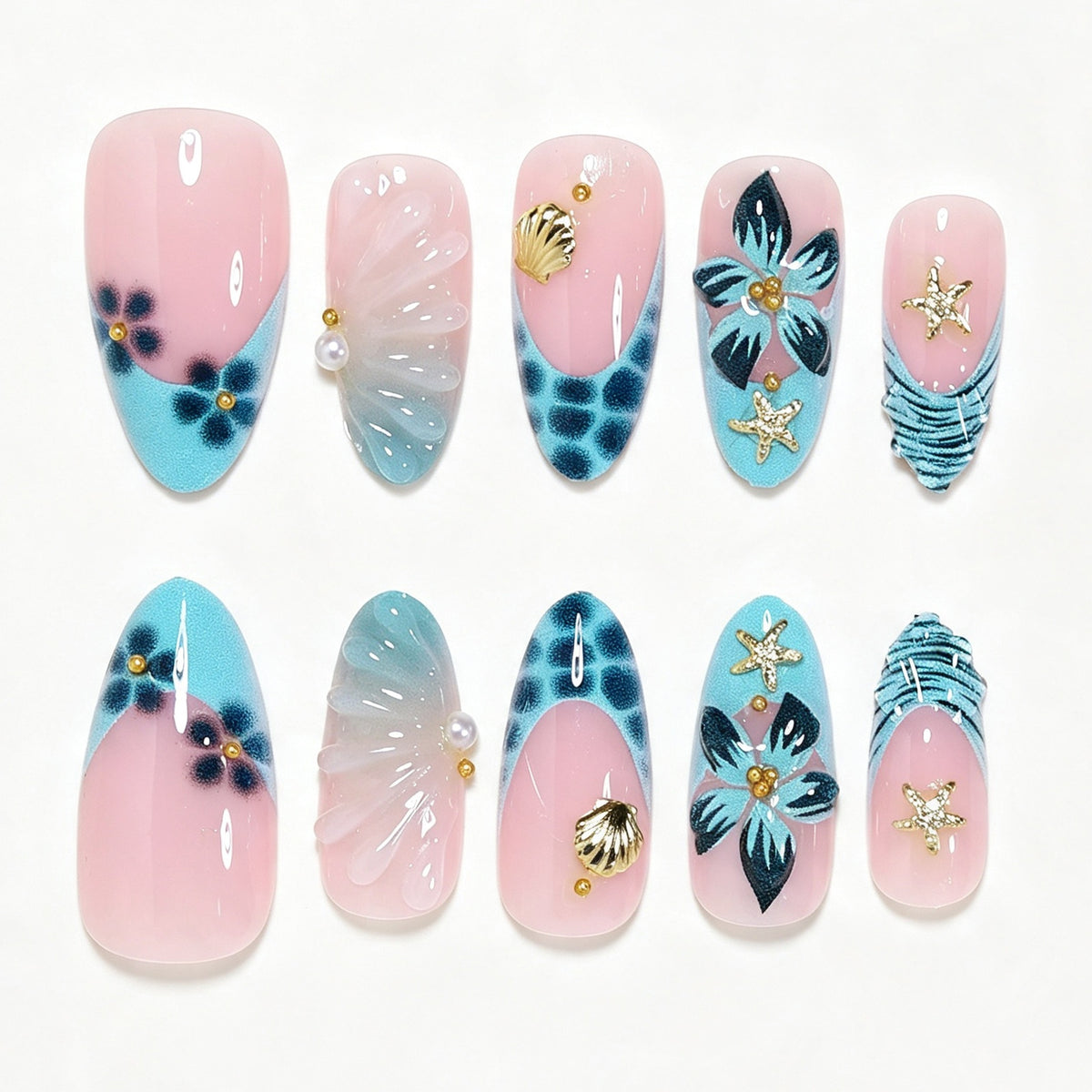Künstlerische lange Acryl-Nagelspitzen Brehn