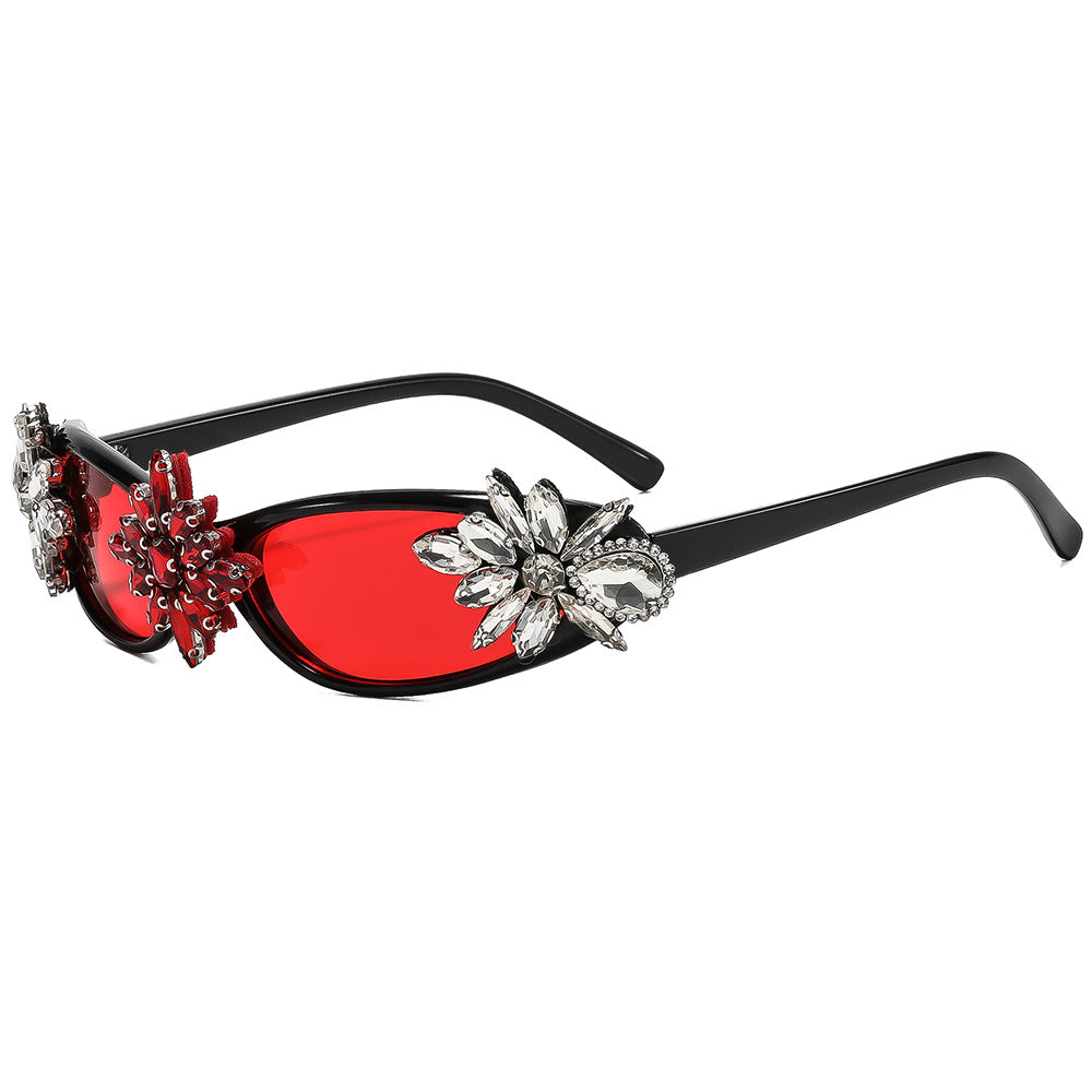 Damen Glamouröse Designer-Sonnenbrille mit floralen Akzenten Brehn