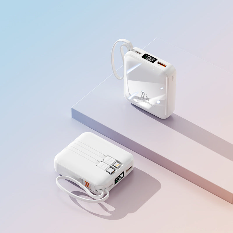 Schnelllade-Powerbank mit integriertem Kabel Brehn