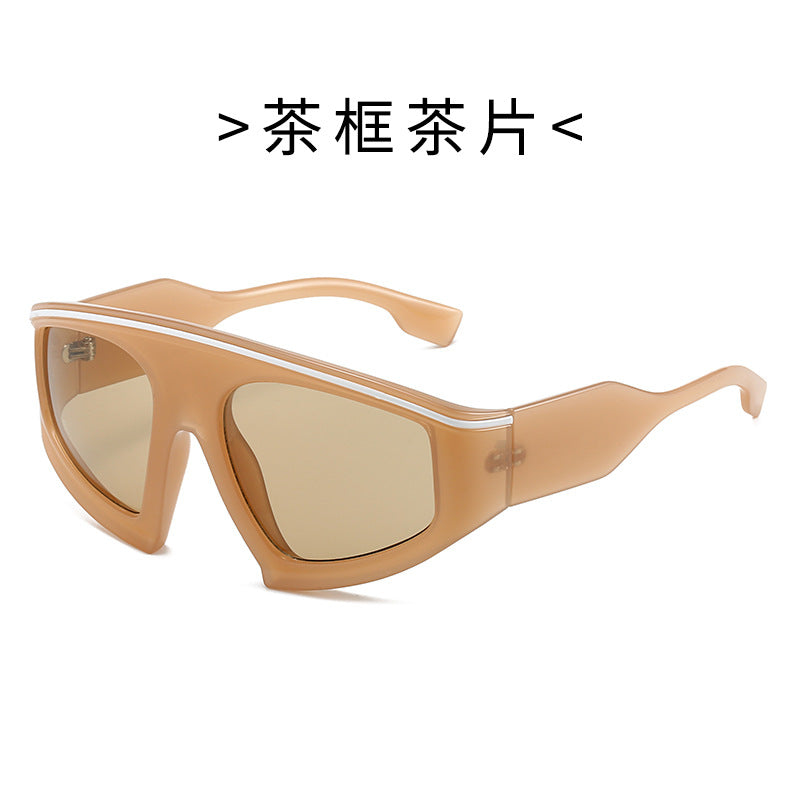 Damen Sportliche Sonnenbrille mit stylischem Rahmen und großen Linsen Brehn