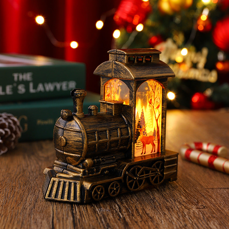 Nostalgische Weihnachtszug-Laterne Brehn