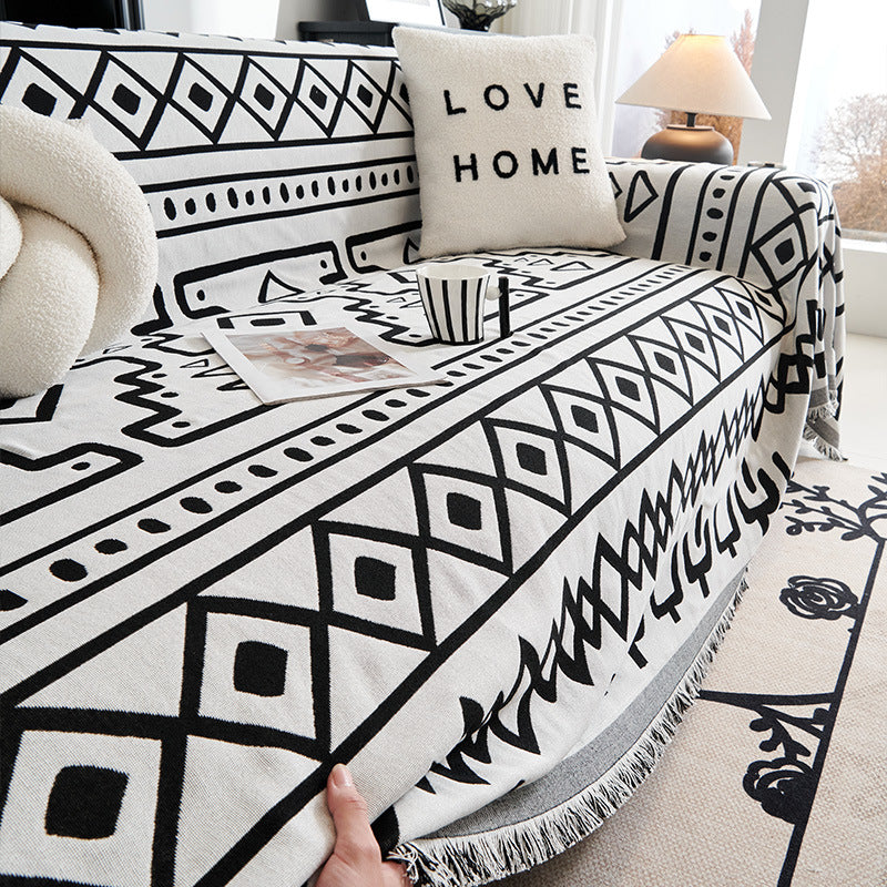 Elegante geometrische Muster-Wurfdecke