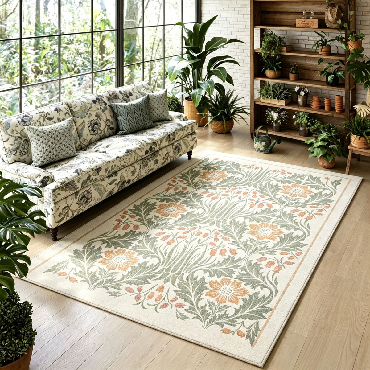Eleganter floraler Teppich