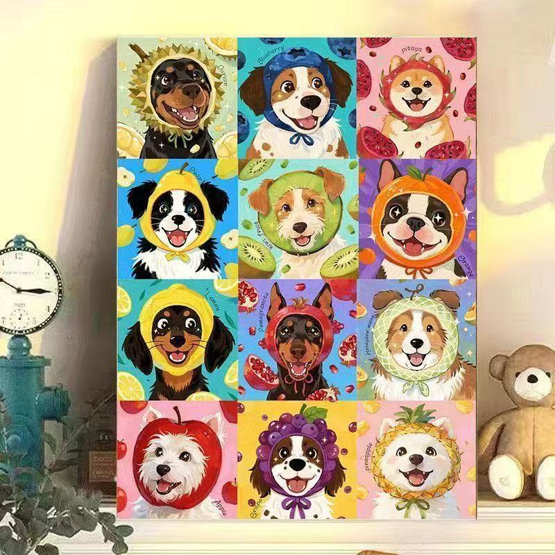 Verspielt Hund Porträt Wandkunst Brehn