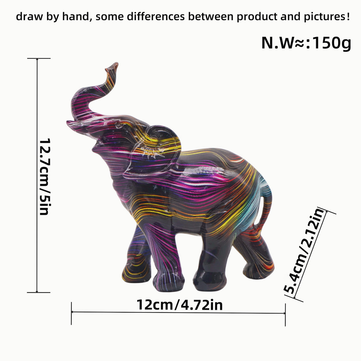 Bunte Elefanten Figur Brehn