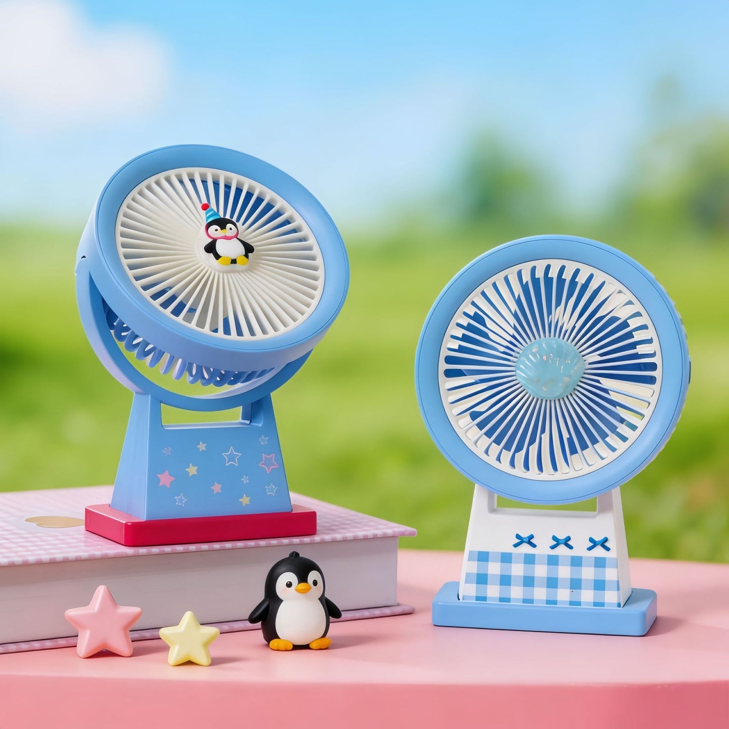 Damen tragbarer USB Tischventilator mit süßem Tierdesign Brehn