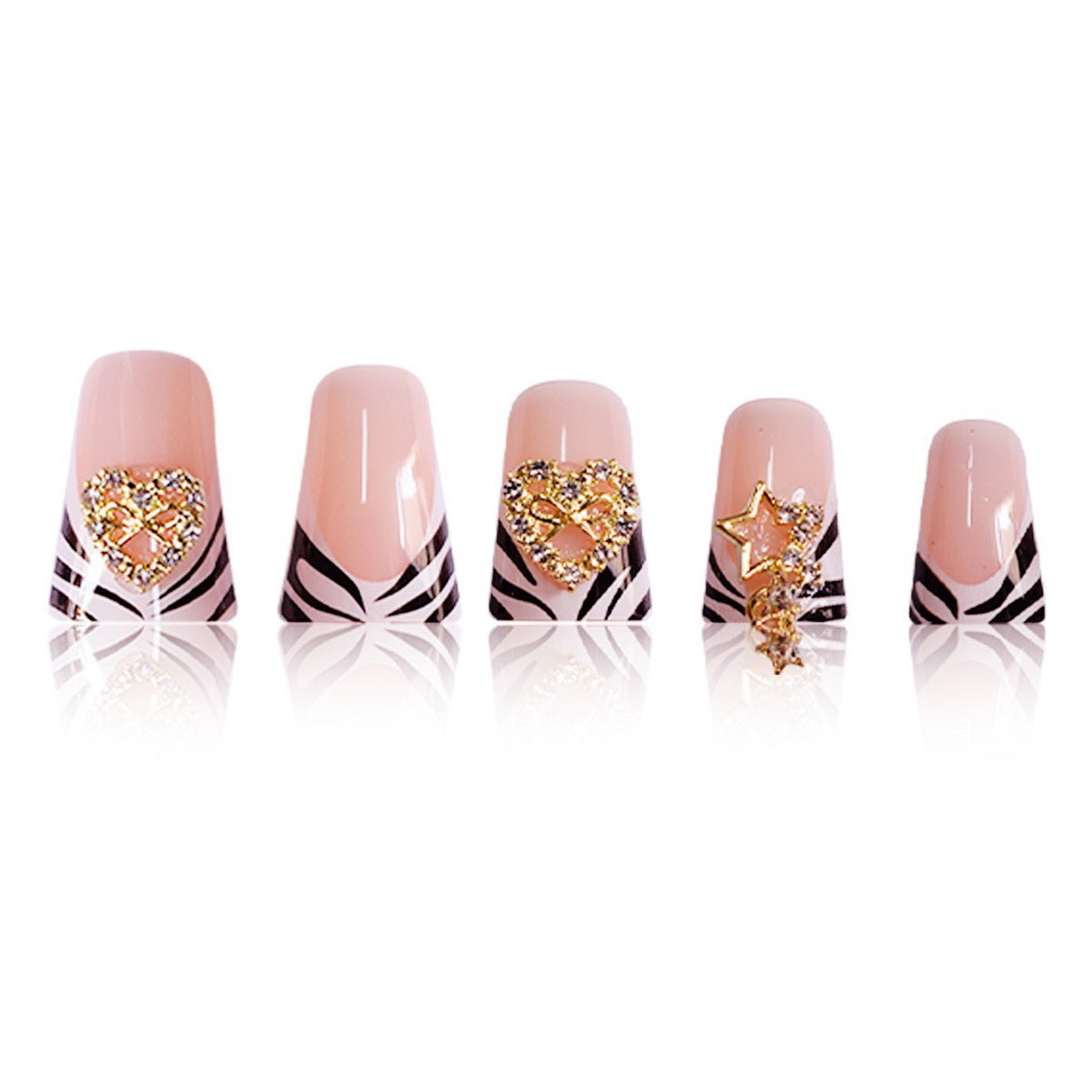 Glamouröses Tierdruck Press-On Nagelset Brehn