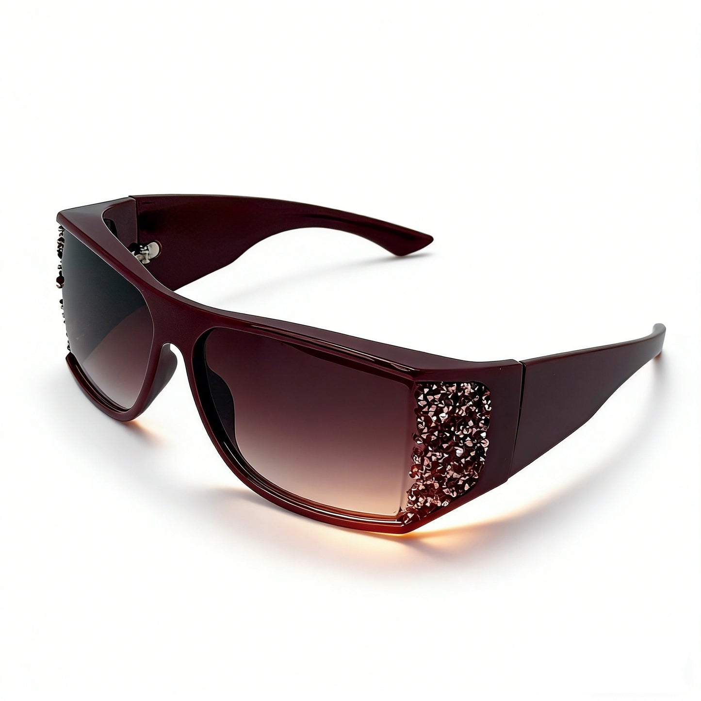 Damen Sportliche Sonnenbrille mit funkelnden Applikationen Brehn