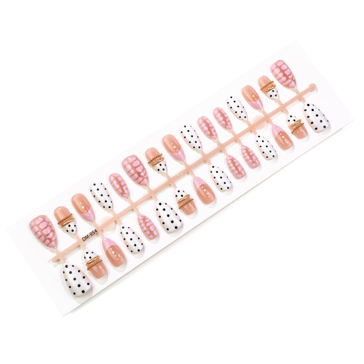 Chic Polka Dot Press-On Nagel Set Brehn