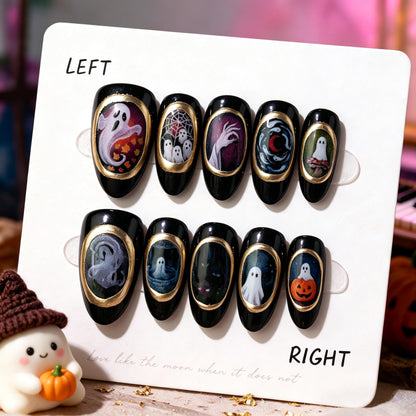 Künstlerisches Halloween-Themen Press-On Nagelset 1790738841