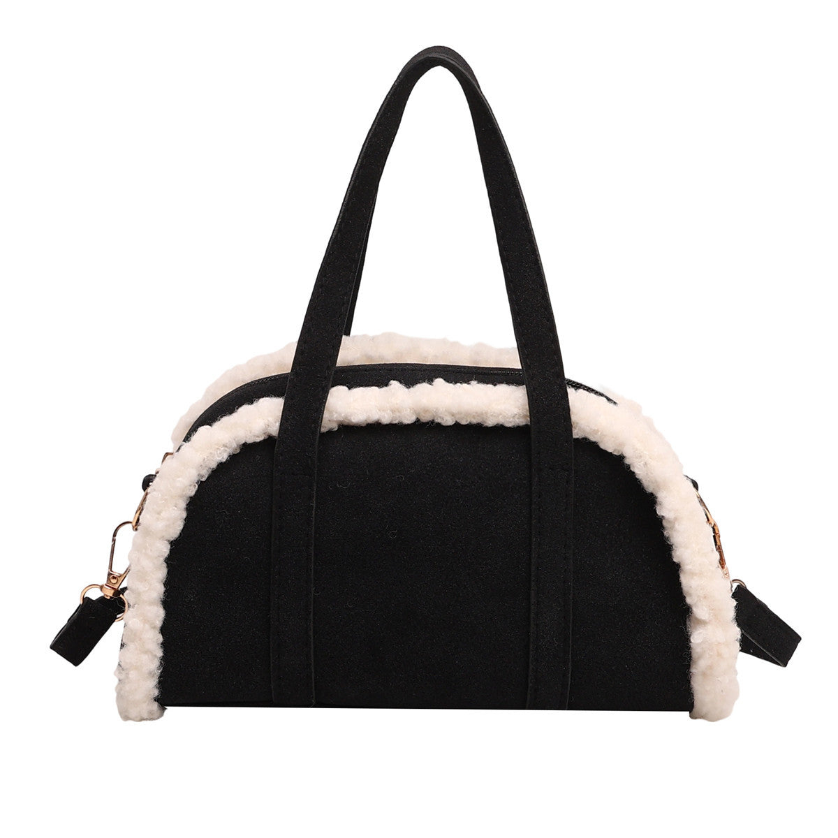 WoCozy Plüschtextur Handtasche Brehn