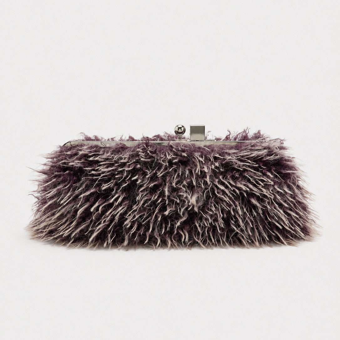 Plüsch Kunstfell Abend Clutch