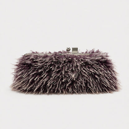 Plüsch Kunstfell Abend Clutch