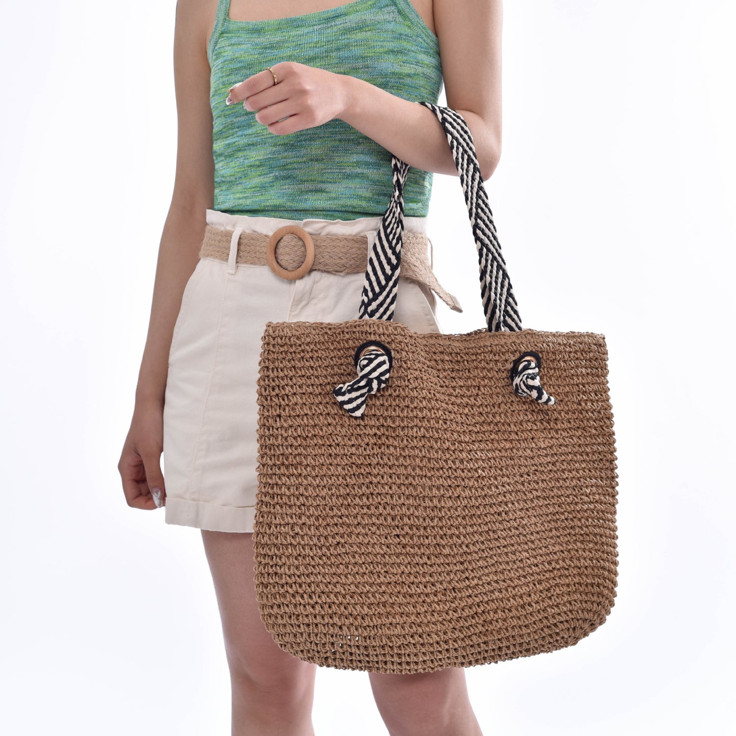 Handtasche mit Gestreiften Trageriemen Brehn