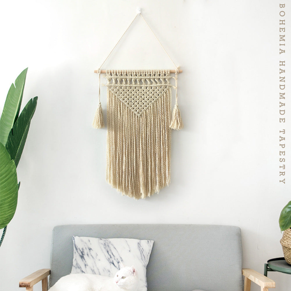 Macramé Wanddekoration mit kreativen Fransen