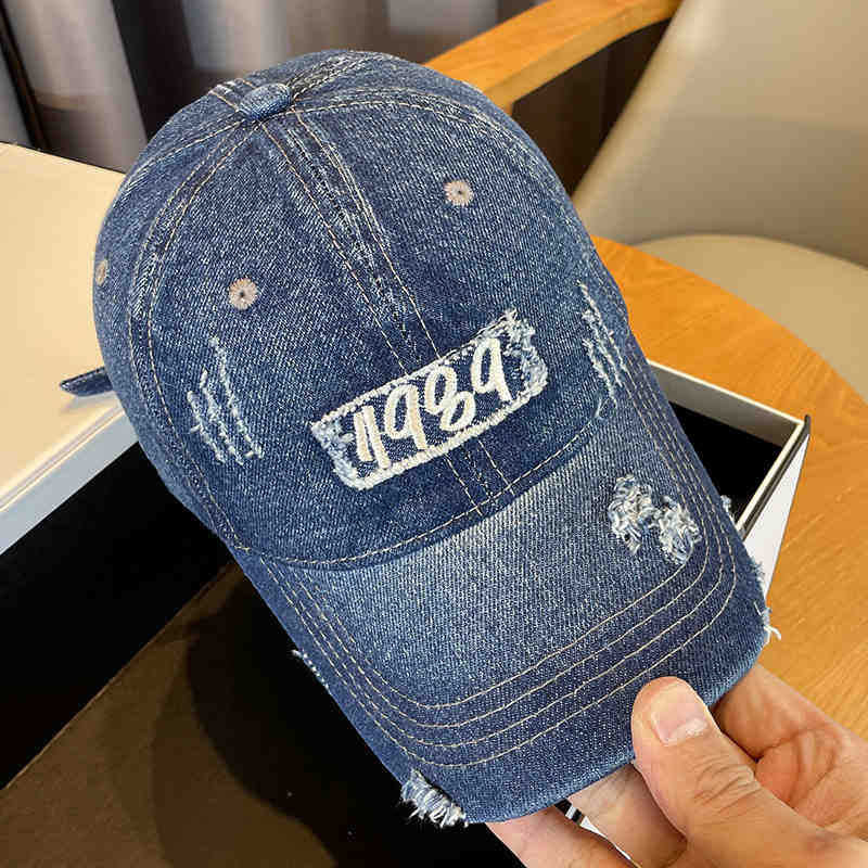 Damen Vintage Denim Cap Brehn