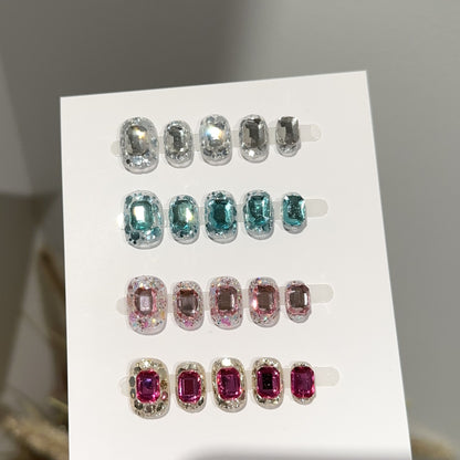 Funkelnde Strass 3D Aufkleber-Nagelkunst