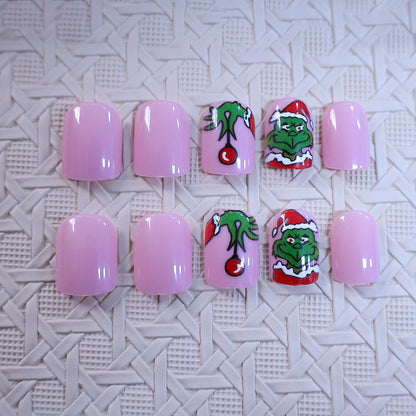 Holiday Grinch Nagelkunst Design Brehn